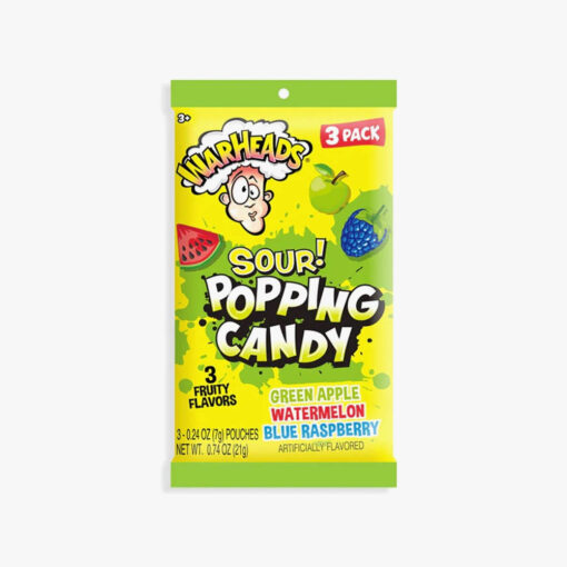Warheads Sour Popping Candy 3-pk 21g
