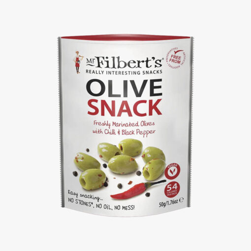 Olive Snack with Chili & Black Pepper 50g