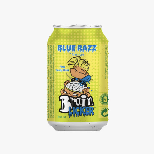 Brain Licker Blue Razz Fizzy Candy Drink 330ml